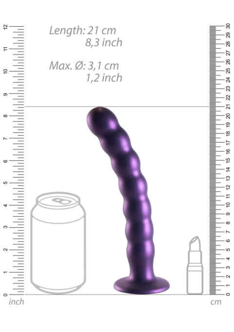 Dildo 21 cm - Beaded Silicone G-Spot Dildo - 8'' / 20,5 cm Ouch!