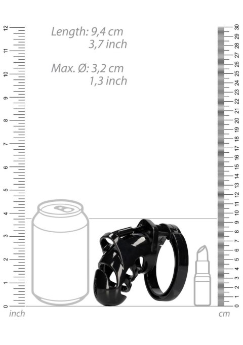 Klatka na penisa - Model 25 - Chastity Cage - 9 cm - Black ManCage