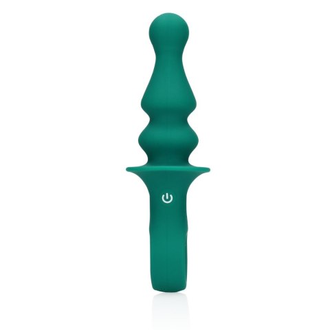 Wibrujący korek analny - Pawn Shaped Anal Vibrator - Peacock Plume Loveline