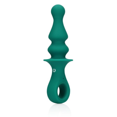 Wibrujący korek analny - Pawn Shaped Anal Vibrator - Peacock Plume Loveline