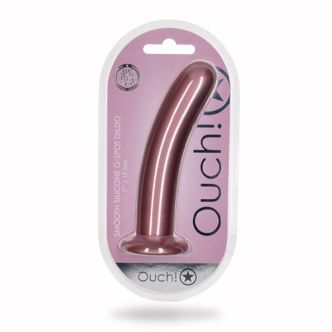 Dildo 17 cm - Smooth Silicone G-Spot Dildo - 7'' / 17 cm Ouch!