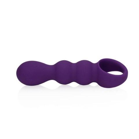 Wibrujacy korek analny - Teardrop Shaped Anal Vibrator - Clear Purple Loveline