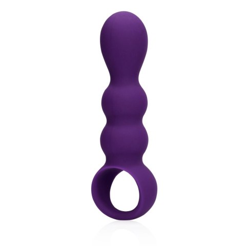 Wibrujacy korek analny - Teardrop Shaped Anal Vibrator - Clear Purple Loveline