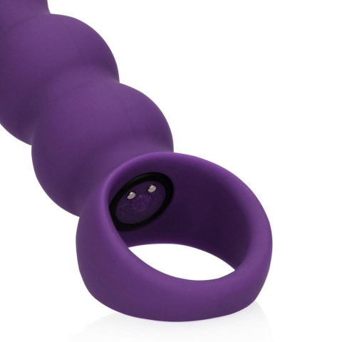 Wibrujacy korek analny - Teardrop Shaped Anal Vibrator - Clear Purple Loveline