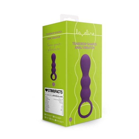 Wibrujacy korek analny - Teardrop Shaped Anal Vibrator - Clear Purple Loveline