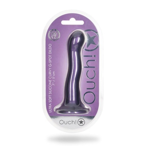 Dildo 17 cm - Ultra Soft Silicone Curvy G-Spot Dildo - 7'' / 17 cm Ouch!