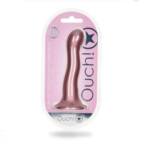 Dildo 17 cm - Ultra Soft Silicone Curvy G-Spot Dildo - 7'' / 17 cm Ouch!