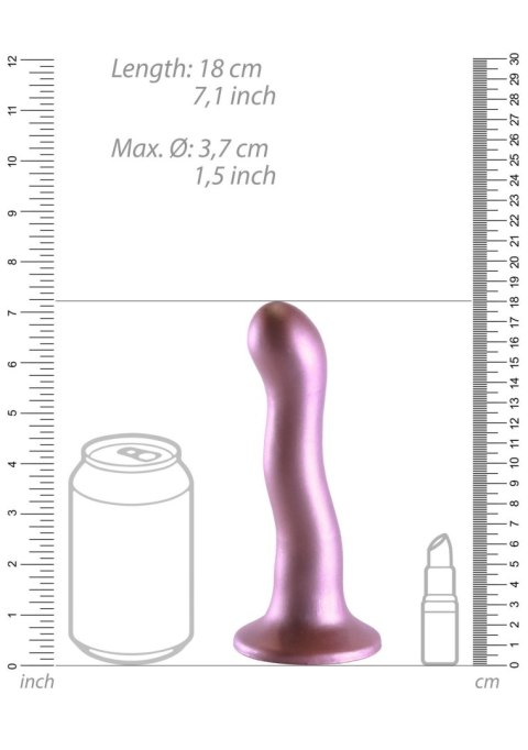 Dildo 17 cm - Ultra Soft Silicone Curvy G-Spot Dildo - 7'' / 17 cm Ouch!