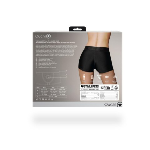 Wibrujące bokserki typu Strap-on - Vibrating Strap-on Boxer - XS/S Ouch!