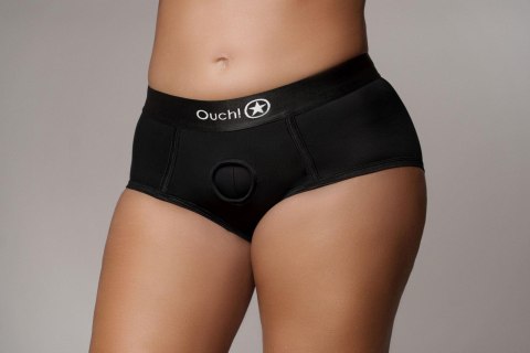 Wibrujace figi typu Strap-on - Vibrating Strap-on Brief - XL/XXL Ouch!