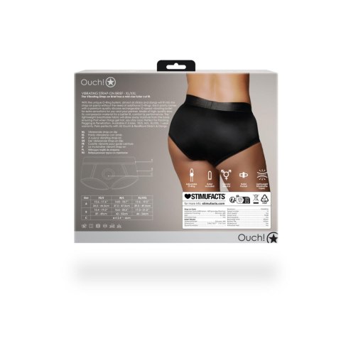 Wibrujace figi typu Strap-on - Vibrating Strap-on Brief - XL/XXL Ouch!