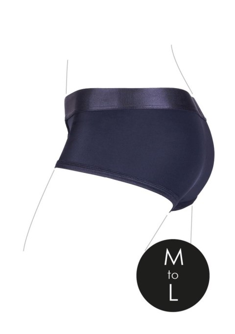 Wibrujące figi typu Strap-on - Vibrating Strap-on Brief - M/L Ouch!