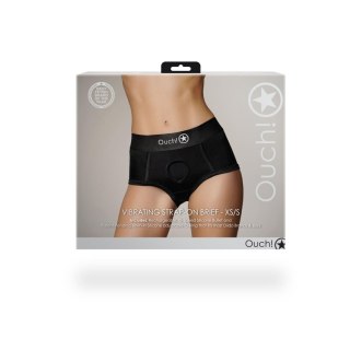 Wibrujące figi typu Strap-on - Vibrating Strap-on Brief - XS/S Ouch!