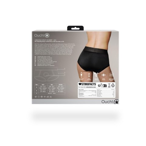 Wibrujące figi typu Strap-on - Vibrating Strap-on Brief - XS/S Ouch!