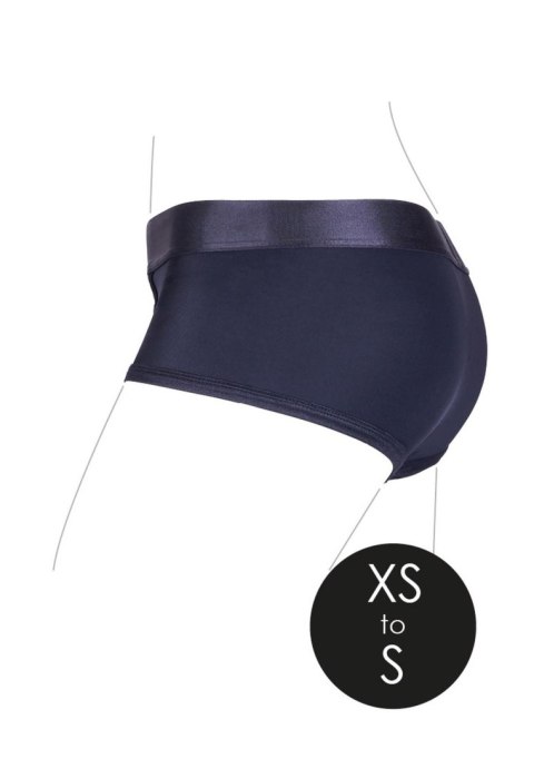 Wibrujące figi typu Strap-on - Vibrating Strap-on Brief - XS/S Ouch!