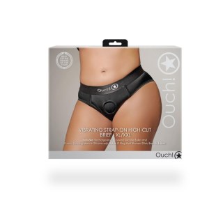 Wibrujące majtki typu Strap-on - Vibrating Strap-on High-cut Brief - XL/XXL Ouch!