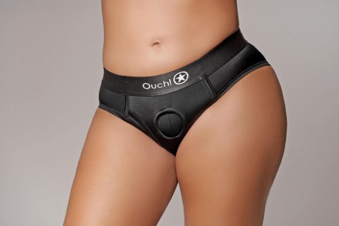 Wibrujące majtki typu Strap-on - Vibrating Strap-on High-cut Brief - XL/XXL Ouch!