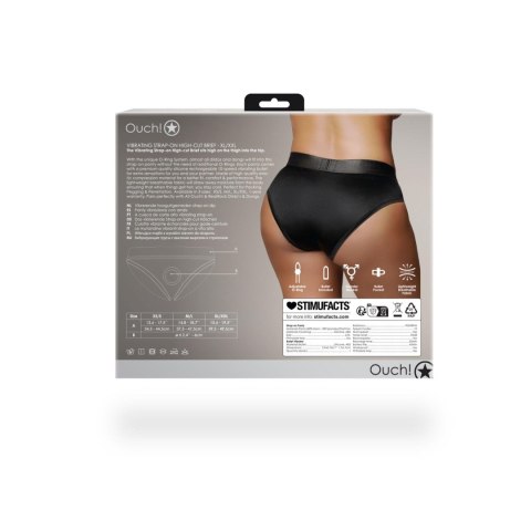 Wibrujące majtki typu Strap-on - Vibrating Strap-on High-cut Brief - XL/XXL Ouch!