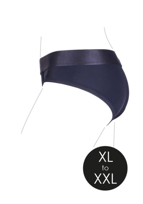 Wibrujące majtki typu Strap-on - Vibrating Strap-on High-cut Brief - XL/XXL Ouch!