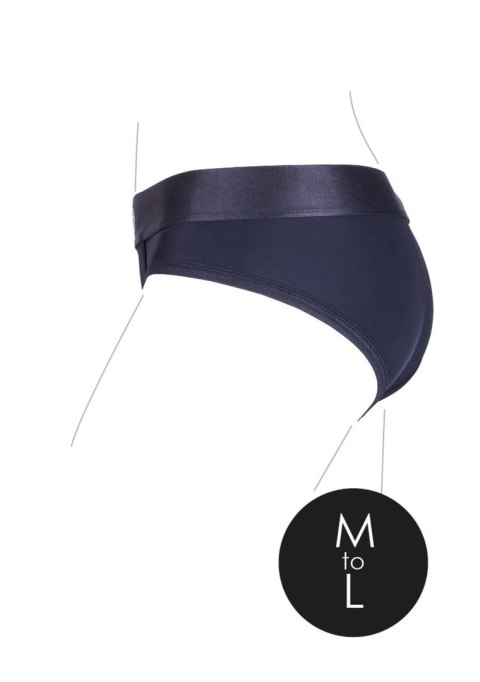 Wibrujące majtki typu Strap-on - Vibrating Strap-on High-cut Brief - M/L Ouch!