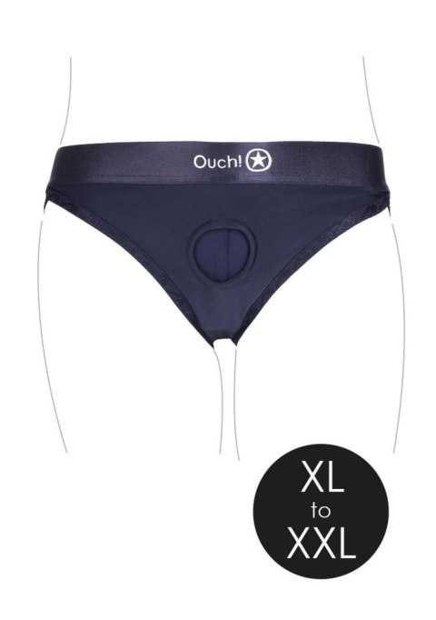 Wibrujące majtki typu Strap-on - Vibrating Strap-on Hipster - XL/XXL Ouch!