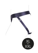 Wibrujące majtki z otwartym tyłem typu Strap-on - Vibrating Strap-on Panty Harness with Open Back - XL/XXL Ouch!