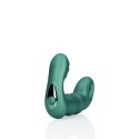 Beaded Vibrating Prostate Massager with Remote Control - Metallic Green Ouch!