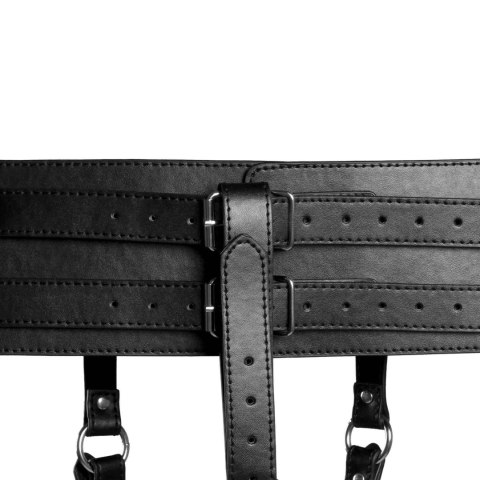 Pas do krępowania z uchwytem na Masażer - Belt with Vibrator Holder - Black Ouch!