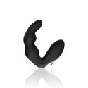 Bent Vibrating Prostate Massager with Remote Control - Black Ouch!