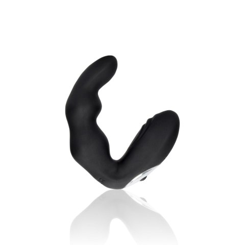 Bent Vibrating Prostate Massager with Remote Control - Black SHOTS