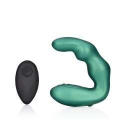 Bent Vibrating Prostate Massager with Remote Control - Metallic Green Ouch!