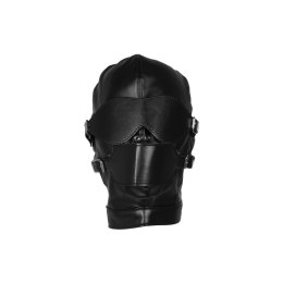 Maska z kneblem kulkowym - Blindfolded Mask with Breathable Ball Gag - Black Ouch!