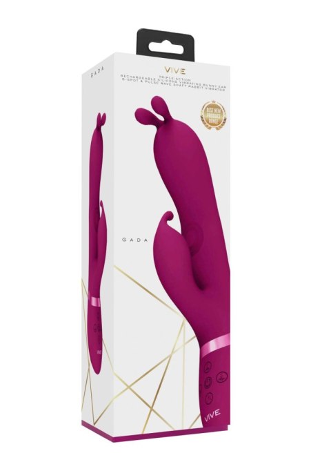 Wibrator Królik - Gada - Vibrating Bunny Ear G-Spot Rabbit with Pulse Wave Shaft Vive