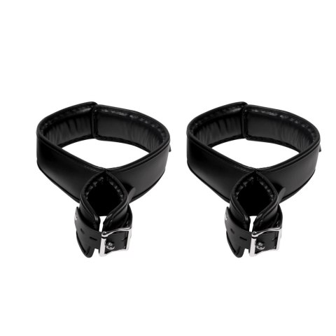 Uprząż na uda i nadgarstki - Hand and Thigh Cuffs Set - Black Ouch!