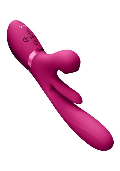 Wibrator - Kura - Thrusting G-Spot Vibrator with Flapping Tongue and Pulse Wave Stimulator Vive