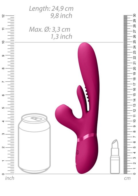 Wibrator - Kura - Thrusting G-Spot Vibrator with Flapping Tongue and Pulse Wave Stimulator Vive