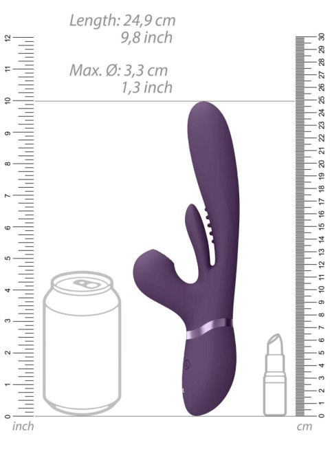 Wibrator - Kura - Thrusting G-Spot Vibrator with Flapping Tongue and Pulse Wave Stimulator Vive