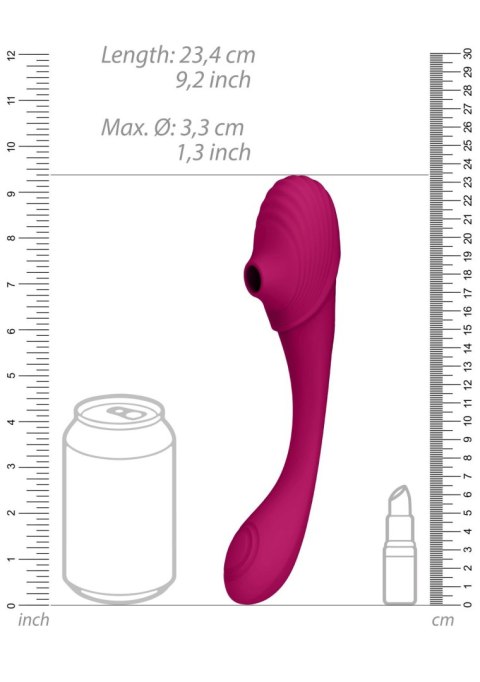 Stymulator punktu G i łechtaczki - Mirai - Double Ended Pulse Wave & Air Wave Bendable Vibrator Vive