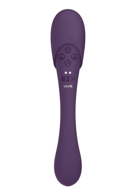 Stymulator punktu g i łechtaczki - Mirai - Double Ended Pulse Wave & Air Wave Bendable Vibrator Vive