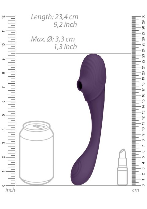 Stymulator punktu g i łechtaczki - Mirai - Double Ended Pulse Wave & Air Wave Bendable Vibrator Vive