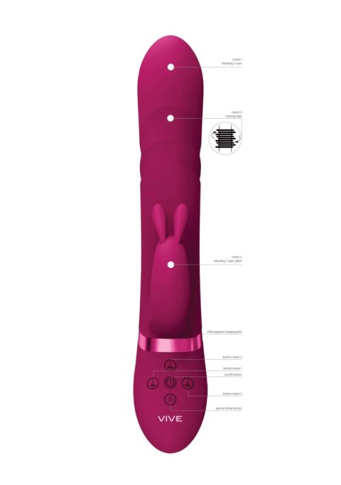 Wibrator Królik - Nari - Vibrating and Rotating Beads, G-Spot Rabbit Vive