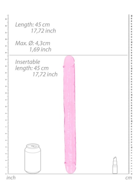 Podwójne dildo - Realistic Double Dong - 18'' / 45 cm RealRock