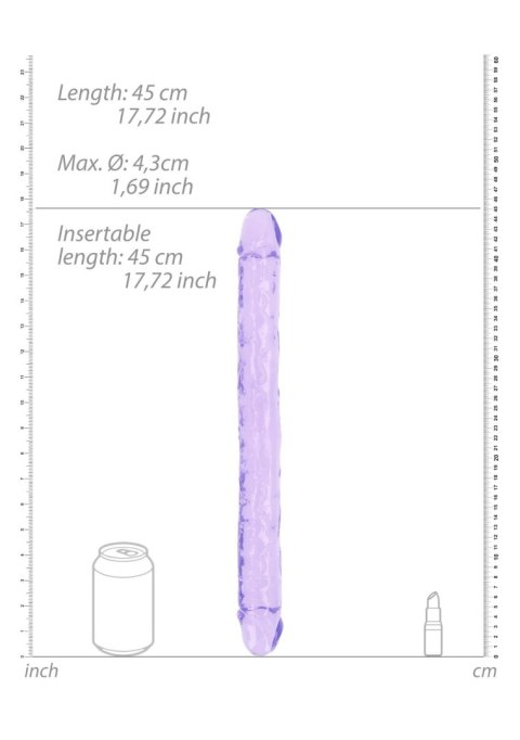 Podwójne dildo - Realistic Double Dong - 18'' / 45 cm RealRock