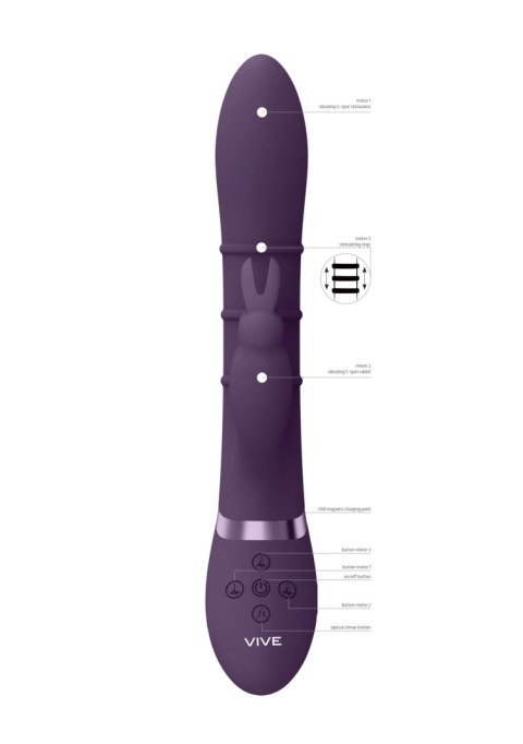 Wibrator Królik - Sora - Up & Down Stimulating Rings, Vibrating G-Spot Rabbit Vive