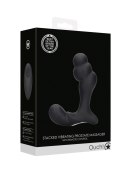 Stacked Vibrating Prostate Massager with Remote Control - Black Ouch!
