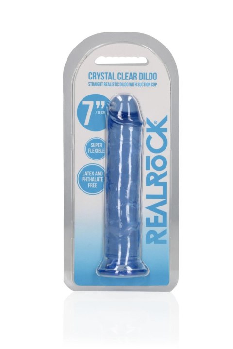 Przezroczyste dildo - Straight Realistic Dildo with Suction Cup - 7'' / 18 RealRock