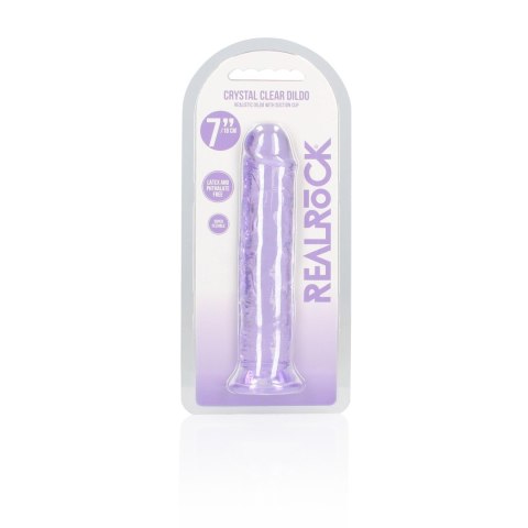 Przezroczyste dildo - Straight Realistic Dildo with Suction Cup - 7'' / 18 RealRock