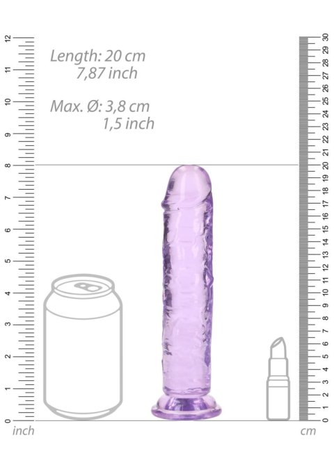 Przezroczyste dildo - Straight Realistic Dildo with Suction Cup - 7'' / 18 RealRock