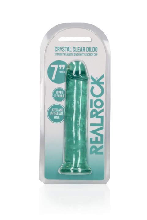 Przezroczyste dildo - Straight Realistic Dildo with Suction Cup - 7'' / 18 RealRock