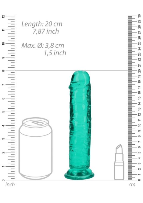 Przezroczyste dildo - Straight Realistic Dildo with Suction Cup - 7'' / 18 RealRock